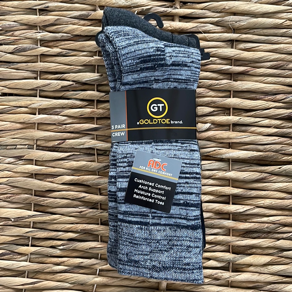 New Mens Goldtoe Crew Socks